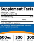 Nutricost L-Arginine 500mg, 300 Capsules - Gluten Free and Non-GMO