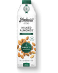 Elmhurst 1925 Unsweetened Almond Milk, Shelf Stable Milked Almonds, Vegan, Kosher, Nondairy, Sugar Free, Non GMO, Plant Based Almond Milk, Alternative Milk, Made With Water And Almonds, Simpler Better, Almond Milk Unsweetened, 32 Ounce (Pack of 6)