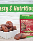 Sincerely Nuts  Organic Dried Turkish Apricots  One LB Bag  Healthy Pitted Apricot Fruit  Raw Vegan Snack  Dehydrated and Unsulfured  Sweet Gourmet Snacking Food  Kosher and Gluten Free