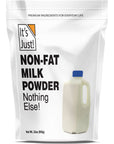 Its Just  NonFat Milk Powder Dehydrated Dried Milk Just Add Water 32oz