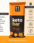 Perfect Keto Bars  The Cleanest Keto Snacks with Collagen and MCT No Added Sugar Keto Diet Friendly  3g Net Carbs 18g Fat11g protein  Keto Diet Food Dessert Salted Caramel 12 Bars