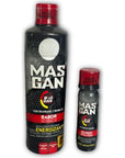 MasGan Energy Drink - Pack of 2. 1 of 500ml - 16.9oz & 1 of 100ml - 3.38 oz