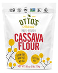 Otto's Naturals Cassava Flour, Gluten-Free and Grain-Free Flour For Baking, Certified Paleo & Non-GMO Verified, Made From 100% Yuca Root, All-Purpose Wheat Flour Substitute, 5 Lb. Bag