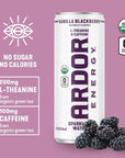 ARDOR ENERGY Sparkling Water Vanilla Blackberry 12 pack with 100mg