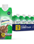 Glucerna Hunger Smart Meal Size Shake Diabetic Meal Replacement Blood Sugar Management 23g Protein 250 Calories Classic Chocolate 16floz Carton 12 Count