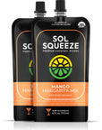 SOL SQUEEZE Mango Margarita Mix  Organic Vegan and Portable 2Serving Pouch with Real Fruit Blend GlutenFree and NonGMO  2 Pack