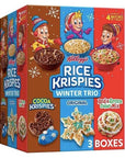 Christmas Rice Krispies Cereal Winter Holiday Variety Pack 32 oz total3 pk Original 9oz Red  Green 75 oz and Cocoa Krispies 155 oz Angry Goats Goods fridge decoration included