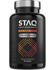 STAQ Performance Premium Brain Supplement for Focus, Energy, Memory 90 Veg. Capsules - No Fillers & Harmful Ingredients Peak Performance - Recommended by Professionals, Students, Doctors & Active 60+