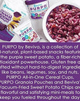 Bevivas PURPO Granola Vegan glutenfree prebiotic inulin purple sweet potato fruit high fibre and low sugar healthy snacks ice creamyogurt toppings 6 Pack