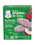 Gerber Organic Teethers Variety Pack, 1 Mango Banana Carrot, 1 Blueberry Apple Beet, 48 wafers