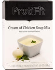 PROTIFIT  High Protein Soup Mix 15g Protein Low Calorie Low Sugar Low Fat Low Carb Ideal Protein Compatible 7 Servings Per Box Cream of Chicken