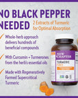 New Chapter Turmeric Supplement, One Daily, Heart, Brain & Healthy Inflammation Support, Supercritical Turmeric Curcumin Means No Black Pepper Needed, Non-GMO, Gluten Free - 60 Count (2 Month Supply)