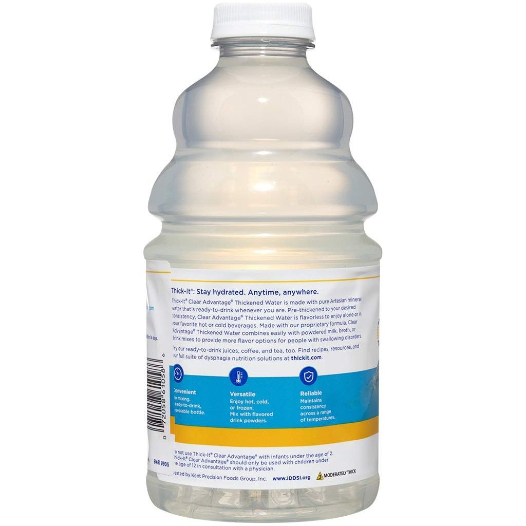 ThickIt Clear Advantage Thickened Water  Moderately ThickHoney 46 oz Bottle Pack of 4 B481A7044