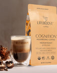 Lifeboost Cognition Adaptogenic Mushroom Coffee  Lions Mane  Chaga Nootropic Coffee  Great Tasting Medium Organic Coffee  Increase Energy Boost Focus  Immune Support  12 oz Bag  Ground