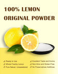 ORGFUN Original Lemon Powder Made with Real Lemons, Freeze Dried Juice Powder, Strong Fresh Lemon Flavor Great for Beverages, Smoothies, Baking 7.06 Oz