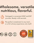 Whole Grain Freekeh Pilaf Mix by Harran Natural  PlantBased Protein Meal Vegan GMOFree Microwavable Pouch Ready in 60 Seconds  Chickpeas With Mushroom  66 oz 8 Pack 52 Oz 1500gr