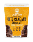 Lakanto Sugar Free Keto Cake Mix - Sweetened with Monk Fruit, Gluten Free, 1 Net Carb, Keto Diet Friendly, Delicious - Chocolate