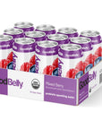 GoodBelly Organic Prebiotic Sparkling Water  Mixed Berry  Zero Added Sugar  Low Calorie  Supports Gut Health  12 pack