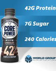 Fairlife Core Power Elite Chocolate and Vanilla Variety 8 Pack High Protein Milk Shakes 42g  14 Fl Oz  Ready to Drink for Workout Recovery  In World Group Packing Solutions Packaging 8 Count