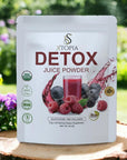 XTOPIA Berries Detox Juice Powder Blueberries Acai Berry Raspberry Lcarnitine Marine Collagen and More Superfood Organic Vegan AntioxidantRich Keto Friendly Bag of 25 Sticks 35g Each