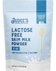 Judees Lactose Free Skim Milk Powder 11 oz  100 NonGMO and rBST HormoneFree  Low Carb  GlutenFree and NutFree  Made from Real Dairy  Great for Reconstituting and Baking