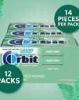 ORBIT Sweet Mint Sugar Free Chewing Gum, 12 Packs of 14-Pieces (168 Total Pieces)