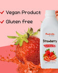 Foodrella Strawberry Flavor Concentrate Syrup Fruit Puree 338 Fl Oz 1L Makes A Refreshing Cool Drink Including Fruit Drinks Smoothies Juice Soda Iced tea  More