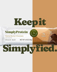 Simply Protein Peanut Butter Chocolate Protein Bars, Vegan Protein Bars Low Sugar High Protein, Gluten Free, 8 Pack