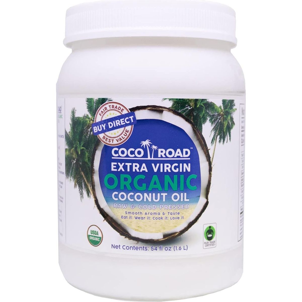 Great Value Organic Unrefined Virgin Coconut Oil, 54 fl oz