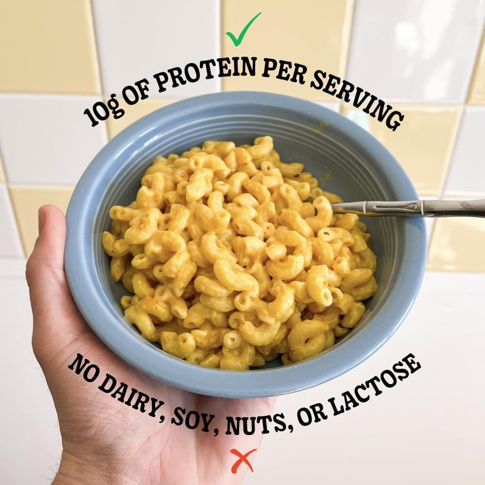 GrownAs Vegan Mac  Cheese 25g of Protein per Pack  DairyFree High Protein Snack Easy to Prepare Made with Coconut  Wheat Suitable for Vegans NonGMO Delicious Meal or Snack