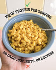 GrownAs Vegan Mac  Cheese 25g of Protein per Pack  DairyFree High Protein Snack Easy to Prepare Made with Coconut  Wheat Suitable for Vegans NonGMO Delicious Meal or Snack