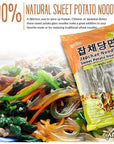 APEXY Sweet Potato Glass Noodles Straight Cut Japchae Noodles Korean Vermicelli Pasta Fatfree and Glutenfree 100 Sweet Potato Starch No Additive No Alum inside 1058oz Pack of 2