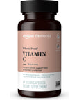 Amazon Elements Whole Food Vitamin C, 60 capsules