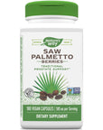 Nature's Way Saw Palmetto Berries, Traditional Prostate Health Support* for Men, 585mg, 180 Capsules