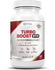 Phytage Labs Turbo Boost 911 Nitric Oxide Booster, Circulation, Energy Boost, Mental Focus (N-O) Supplement - 60 Capsules