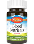 Carlson - Blood Nutrients, 28 mg Iron, Blood Development, Iron Absorption & Optimal Wellness, 40 Capsules