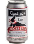 Goslings Diet Ginger Beer Cans of 12 fl oz Each  Ginger Beer Sugar Free For Moscow Mule And Mixers For Alcoholic Drinks 18