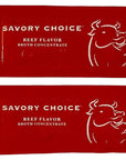 Savory Choice Reduced Sodium Gluten-Free Beef Broth Concentrate, Savory Choice Pack of 40