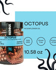 Renna Fresh Whole Wild Octopus Tentacles in Oil 1058oz Tender Mediterranean Seafood Salad Product of Italy ReadytoEat Octopus Preserved Appetizer 1058 oz