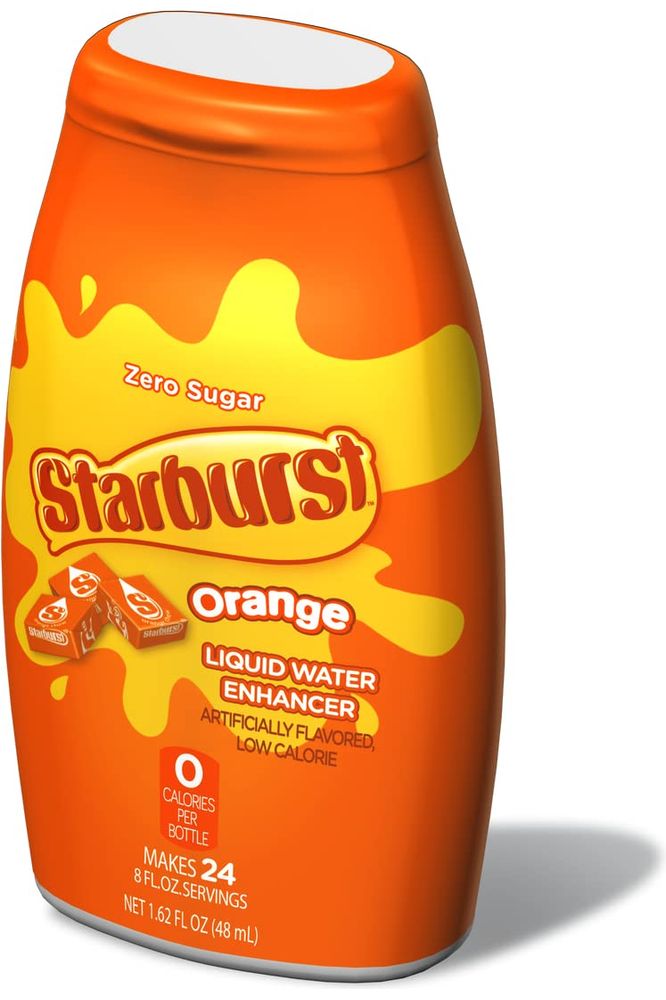 Starburst Singles To Go Liquid Water Enhancer 162 Fl Oz 1Pack Orange Low Calorie Zero Sugar Drink Enhancer