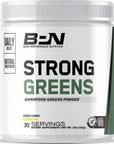 BARE PERFORMANCE NUTRITION, BPN Strong Greens Superfood Powder, Lemon - 30 Servings