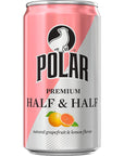 POLAR Half and Half Grapefruit  Lemon  24pk 75oz Cans  Perfect Blend of Refreshing Citrus  Versatile Mixer for Cocktails and Mocktails