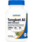 Nutricost Tongkat Ali 1,000mg 60 Capsules - with Tribulus Terrestris and BioPerine, Vegetarian Caps, Non-GMO, Gluten Free, Potent Extract