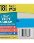 Quaker Fruit  Cream Instant Oatmeal Variety Strawberries Peaches Blueberries and Bananas  18ct  Pack of 2 36 count in total