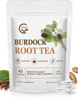 Burdock Root Tea Bags  Digestion  Improving Liver Support Premium Burdock Root with Antioxidants Minerals  Vitamin C Caffeine Free 40 Tea Bags