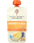 Pumpkin Tree Peter Rabbit Organics Super Oats & Seeds, Puree Squeeze Pouch, Banana & Mango, 4 Ounce (Pack of 10)