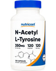 Nutricost N-Acetyl L-Tyrosine (NALT) 350mg, 120 Capsules - Gluten Free, Non-GMO