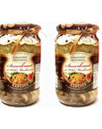 Al Amin Foods Polish Sauerkraut with Wild Mushrooms  Kapusta kiszona z le[nymi grzybami  2 Glass Jars NT Wt 2998 oz 850g By