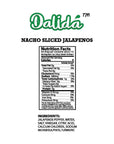 Dalida  Nacho Sliced Jalapenos 166 Oz Pack of 1