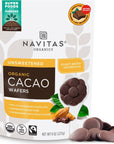 Navitas Organics Cacao Wafers 8oz Unsweetened Baking Chocolate  Organic NonGMO Fairtrade GlutenFree